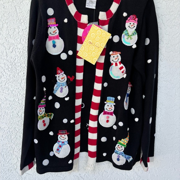 “NEW” Heirloom Quacker Facrory Christmas cardigan (vintage) - Picture 2 of 16